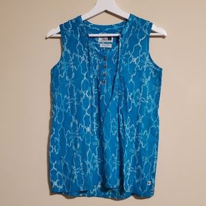 The North Face Women’s Blue Sleeveless Tunic Abstract Top Pleated Size XS